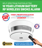 GT High Performance 10 year sealed lithium battery wireless interconnected smoke alarm
